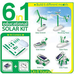 6 in 1 Solar Power Robot Kit DIY Assemble Gadget Airplane Boat Car Train Model