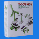 6 in 1 Solar Power Robot Kit DIY Assemble Gadget Airplane Boat Car Train Model