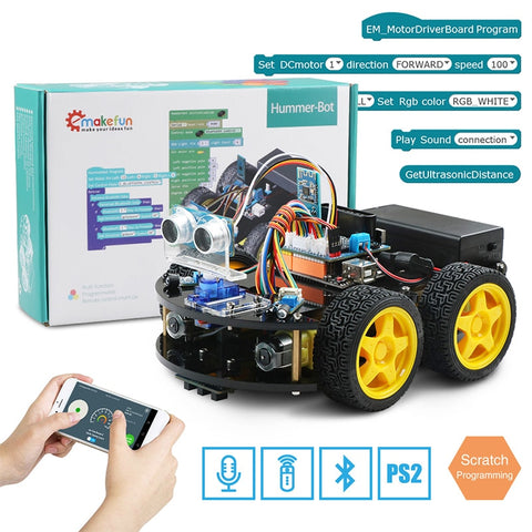E-makefun For Arduino Robot 4WD Cars APP RC Bluetooth